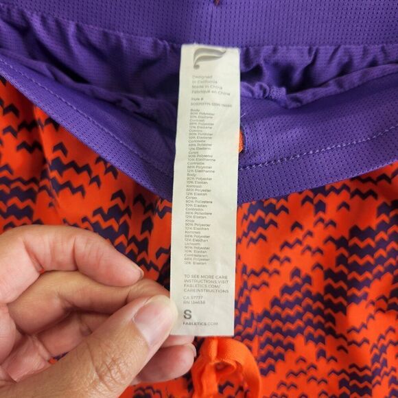 Fabletics Shorts Mens S Red Purple Fundamental II Boxer Lined 7" Training Gym - Picture 9 of 16